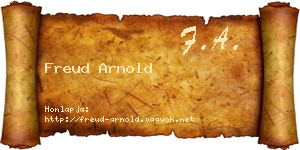 Freud Arnold névjegykártya