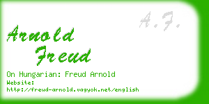 arnold freud business card
